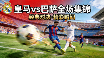 皇家马德里对阵巴塞罗那全场集锦视频封面画面